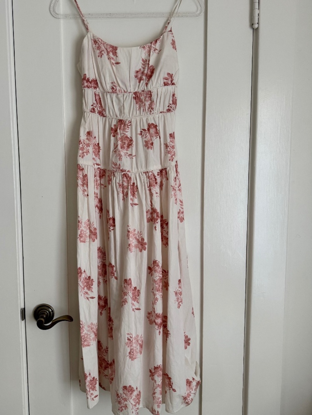 Band of the Free Pink Floral Tiered Maxi Dress Small NWT